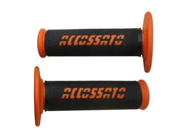 Par de Puños Accossato Off Road Negros con Logo Naranja | Rebesa