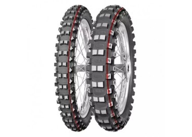 CUBIERTA MITAS 100/100-18 59M TERRA FORCE- MX MH TT MEDIO/DURO  ROJO (NHS)