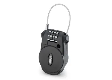 CANDADO CASCO GIVI C/CABLE RETRACTIL, CIERRE COMBINACION (R1509)