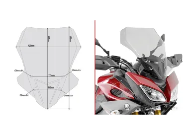 CUPULA GIVI P/KIT YAMAHA.MT-09.TR ACER.15