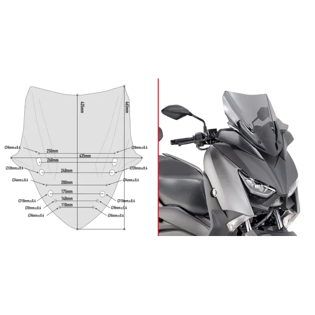 PARABRISAS GIVI P/KITAO YAMAHA.XMAX .300.17