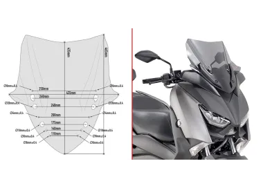 PARABRISAS GIVI P/KITAO YAMAHA.XMAX .300.17