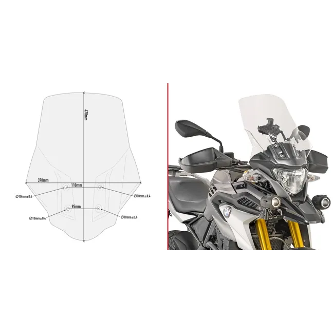 CUPULA GIVI P/KITAO BMW.G310GS.17-18