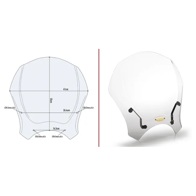 CÚPULA GIVI UNIVERSAL P/KIT AL...A TRANSPARTENTE