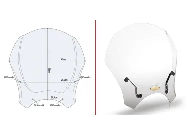 CÚPULA GIVI UNIVERSAL P/KIT AL...A TRANSPARTENTE