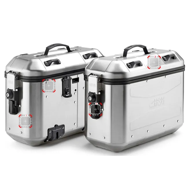 JUEGO MALETAS GIVI TRECKER DOLIMITI LATERALES ALUMINIO NATURAL 36L JUEGO MALETAS GIVI TRECKER DOLIMITI LATERALES ALUMINIO NATURAL 36L