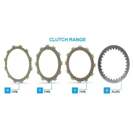 SET DISCOS DE EMBRAGUE GILERA GSM 50 (99-00) - RC TOP RALLY 50 (1990-) - SMT SUPERMOTARD (01-02) - MORINI FRANCO MOTOR 6 M CC 50