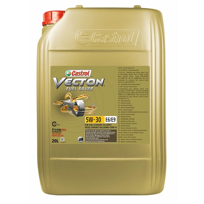 Aceite CASTROL VECTON L.D. 5W30 E6/E9 20L- lubricación máxima. |REBESA