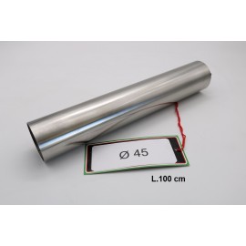ESCAPE GPR TUBO ACCIAIO INOX DIAMETRO 45mm X 1mm CAFERACE