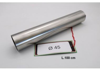 ESCAPE GPR TUBO ACCIAIO INOX DIAMETRO 45mm X 1mm CAFERACE