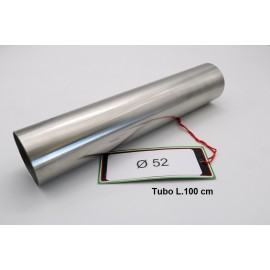 ESCAPE GPR TUBO ACCIAIO INOX DIAMETRO 52mm X 1mm CAFERACE