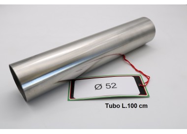 ESCAPE GPR TUBO ACCIAIO INOX DIAMETRO 52mm X 1mm CAFERACE