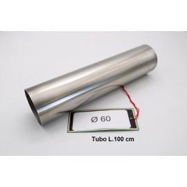ESCAPE GPR TUBO ACCIAIO INOX DIAMETRO 60mm X 1,2mm CAFERA