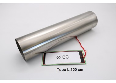 ESCAPE GPR TUBO ACCIAIO INOX DIAMETRO 60mm X 1,2mm CAFERA