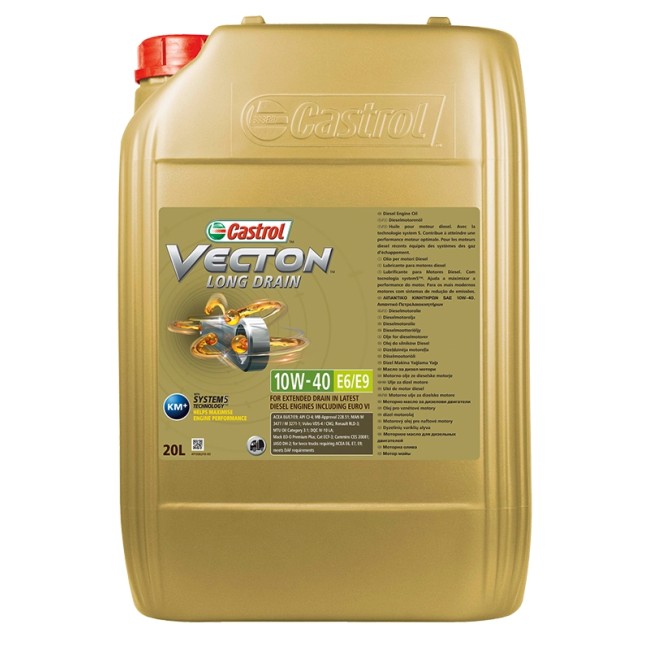 Aceite CASTROL VECTON L.D. 10W40 E6/E9 20L- lubricación máxima. |REBESA Aceite CASTROL VECTON L.D. 10W40 E6/E9 20L- lubricación máxima. |REBESA