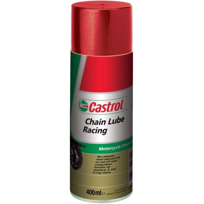 Aceite CASTROL AEROSOL CHAIN LUBE RACING 0,400GR-nueva fórmula 5 en 1  |REBESA