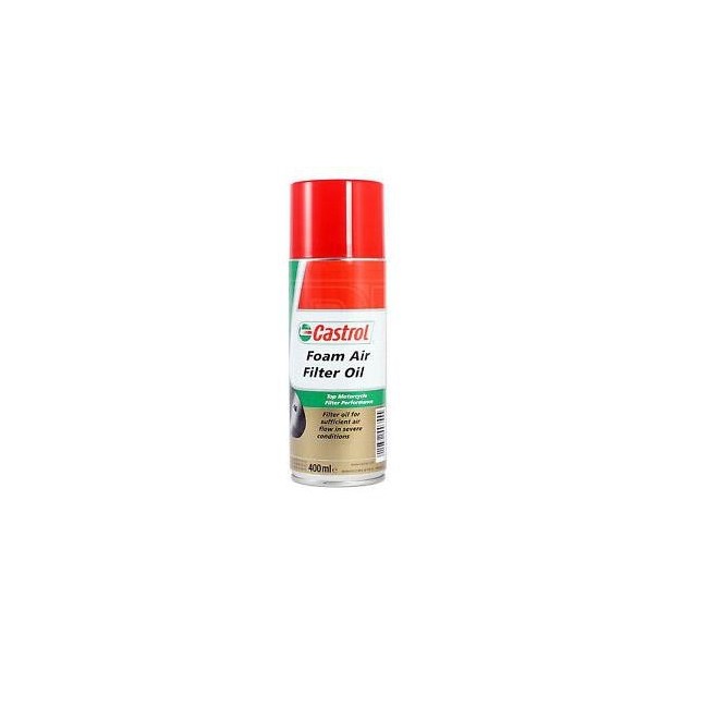 Aceite CASTROL AEROSOL FOAM FILTER OIL 0,400GR-nueva fórmula 5 en 1 |REBESA Aceite CASTROL AEROSOL FOAM FILTER OIL 0,400GR-nueva fórmula 5 en 1 |REBESA