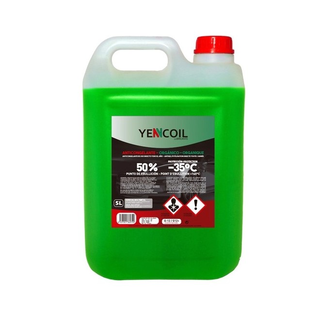 Anticongelante YENCOIL ANTICONGELANTE ORGAN. 50% 5L VERDE-Calidad premium y Confianza|REBESA