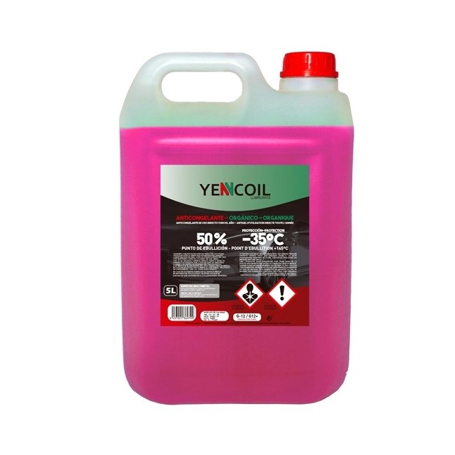 Anticongelante YENCOIL ANTICONGELANTE ORGAN. 50% 5L ROSA -VW774D (G12)-Calidad premium y Confianza|REBESA Anticongelante YENCOIL ANTICONGELANTE ORGAN. 50% 5L ROSA -VW774D (G12)-Calidad premium y Confianza|REBESA
