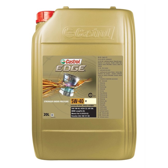 Aceite CASTROL EDGE 5W40 M 20L-Máxima Calidad y Confianza|REBESA