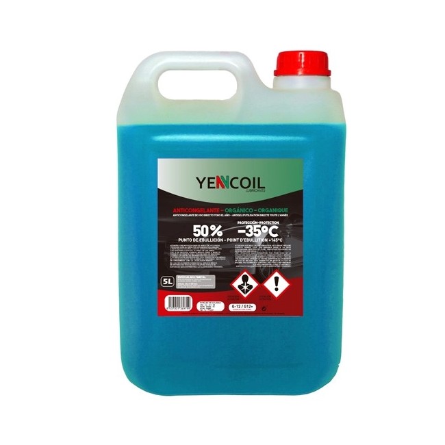 Anticongelante YENCOIL ANTICONGELANTE ORGAN. 50% 5L AZUL (4X5L)-Calidad premium y Confianza|REBESA