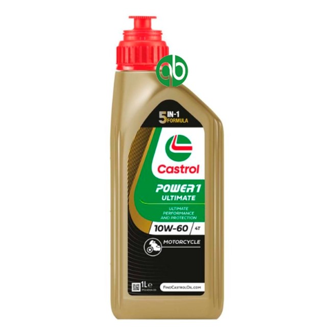 Aceite CASTROL POWER 1 ULTIMATE  4T 10W60 12X1L-Máxima Calidad y Confianza|REBESA
