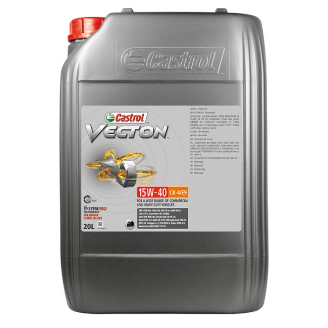 Aceite CASTROL VECTON 15W40 CK-4/E9, 20L ER-Máxima Calidad y Confianza|REBESA