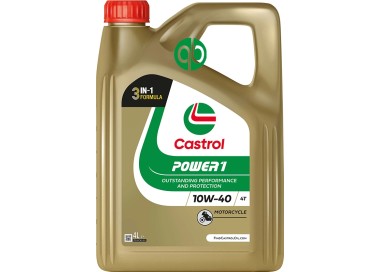 Aceite CASTROL POWER1 4T 10W40 4L -Protección extra en tu moto |REBESA