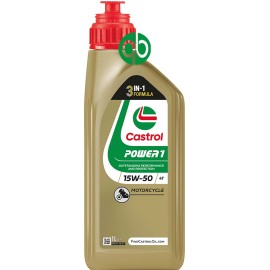 Aceite CASTROL POWER1 4T 15W50 1L -Protección extra en tu moto |REBESA