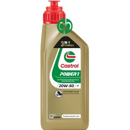 Aceite CASTROL POWER1 4T 20W50 1L-Protección extra en tu moto |REBESA