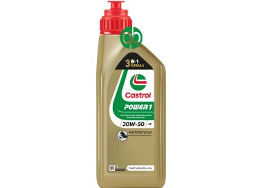 Aceite CASTROL POWER1 4T 20W50 1L-Protección extra en tu moto |REBESA