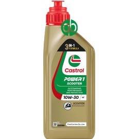 Aceite CASTROL POWER1 SCOOTER 4T 10W30 1L -Protección extra en tu scooter |REBESA