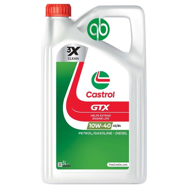 CASTROL GTX 10W40 A3/B4 4X5L-Calidad premium para tu motor. |REBESA