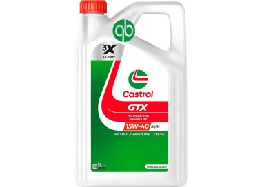 CASTROL GTX 15W40 A3/B3 5L-Calidad premium para tu motor. |REBESA