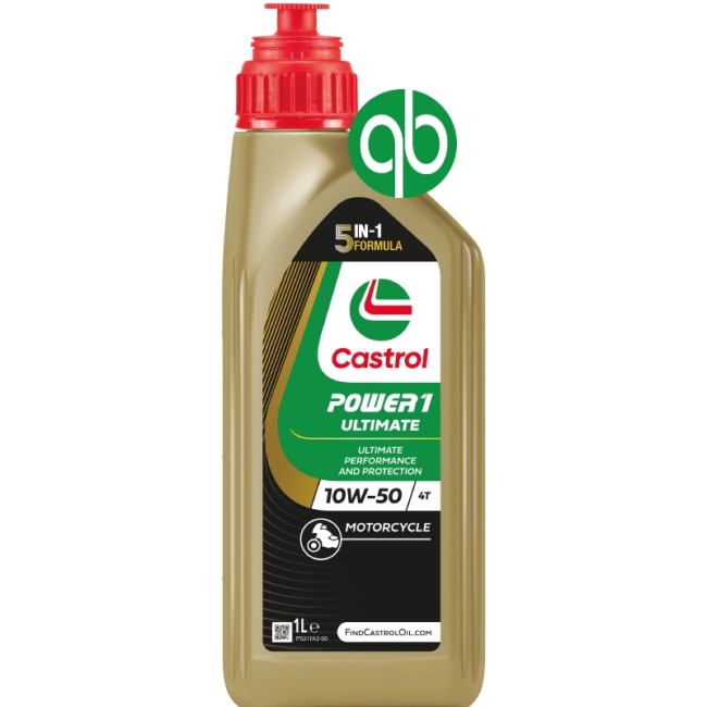 Aceite CASTROL POWER1 ULTIMATE 4T 10W50 1L-nueva fórmula 5 en 1  |REBESA