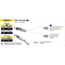 ESCAPE ARROW HONDA CBR 1000 RR-08-10 TITANIUM SILE