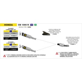 ESCAPE ARROW homologado HONDA CB 1000 R 08-10 TITA