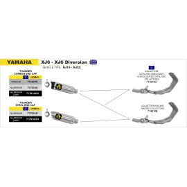 SILENCIOSO ARROW YAMAHA XJ6 -09-10 / XJ6 DIVERSION