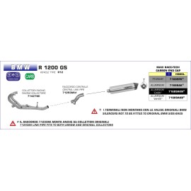 ESCAPE ARROW homologado BMW R 1200 GS 04/05 ALUMIN
