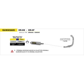 ESCAPE ARROW homologado ALLUMINIO RACE-TECH KAWASA