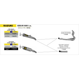 ESCAPE ARROW ALUMINIO THUNDER SUZUKI GSX-R  600-06
