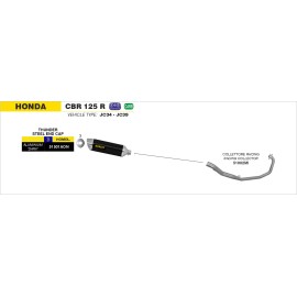 ESCAPE ARROW ALLUMINIO THUNDER HONDA CBR 125 R-04-