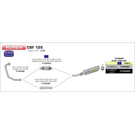 RACCORD ACC.INOX HONDA CBF 125-09 - CBR 125 R-11