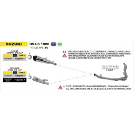 COLECTOR ARROW ACC.INOX SUZUKI GSX-S 1000    -15 4