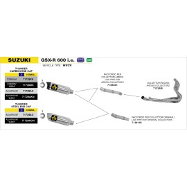 RACCORD ARROW INOX GSX-R 600/750-08 R.ARR.X THUND