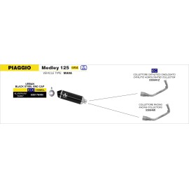 COLECTOR ARROW INOX PIAGGIO MEDLEY 125/150 -16 R.A