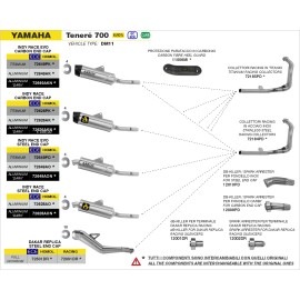 COLLETTORI RACING DEKAT INOX YAMAHA  TNR '21 PER MARMITTA ORIGINALE OD