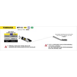 RACCORDO ARROW YAMAHA MT 10 ´16