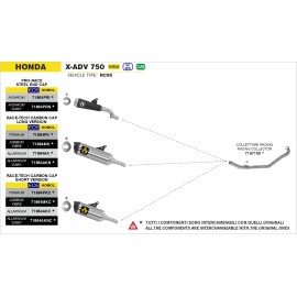 ESCAPE ARROW HONDA X-ADV 17 RACE-TECH ALUMINIO