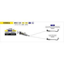 ESCAPE ARROW HONDA MSX 125 16 X-KONE NICHRON